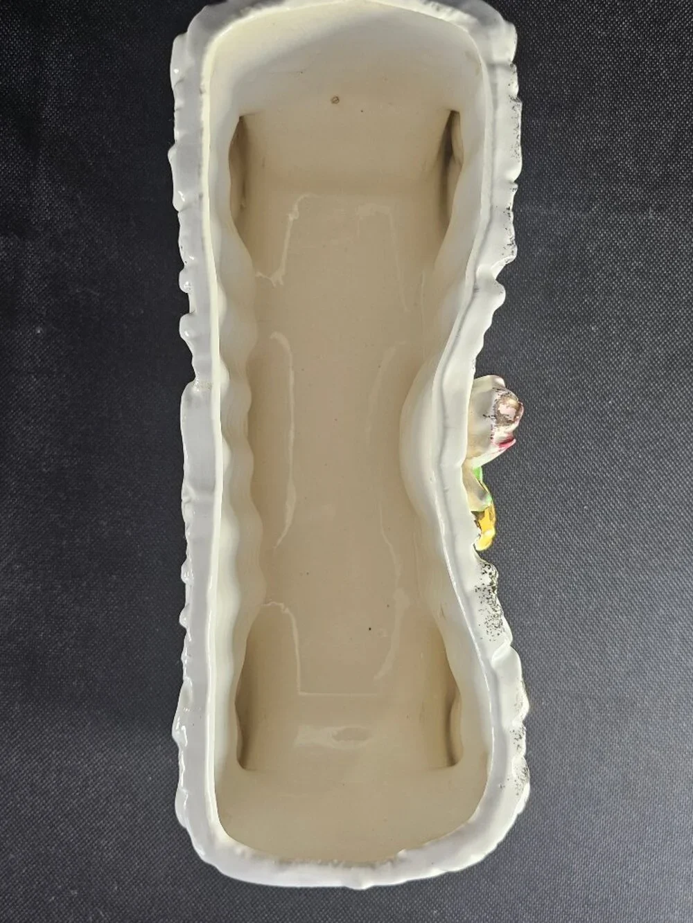 Tilso Japan's Ceramic Basket Wagon Planter Hand Painted Tulips Gold Trim